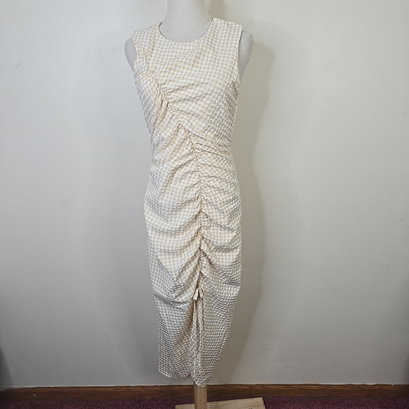 Anthropologie Dresses & Skirts - Anthropologie Maeve Ruched Gingham Dress 6